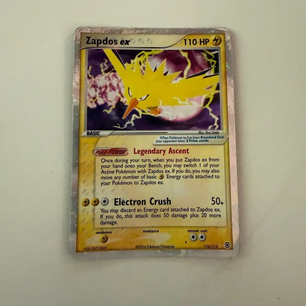 Pokemon TCG Zapdos ex FireRed & LeafGreen Holo 116/112 English Card